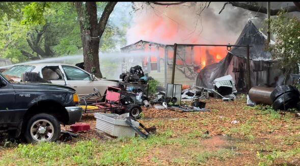 Crews responding to fire from lightning strike in Gulfport