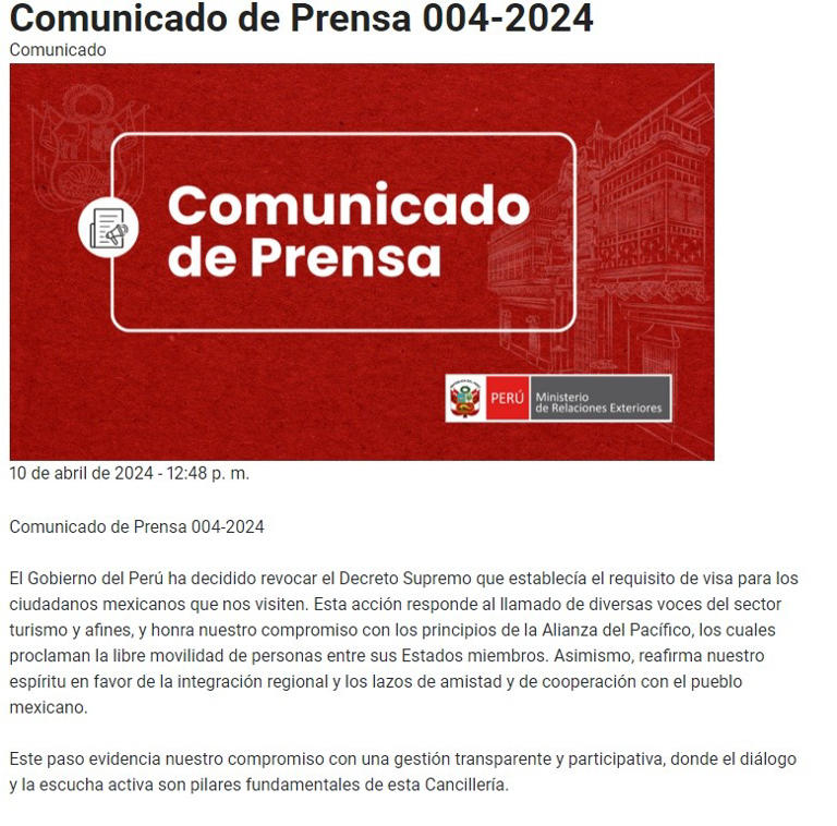 ¿siempre No Perú Revoca La Visa Obligatoria A Mexicanos Podrás Viajar