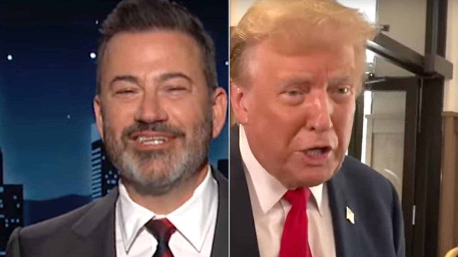 jimmy kimmel taunts 'muttering' trump over bonkers claim in the strangest place