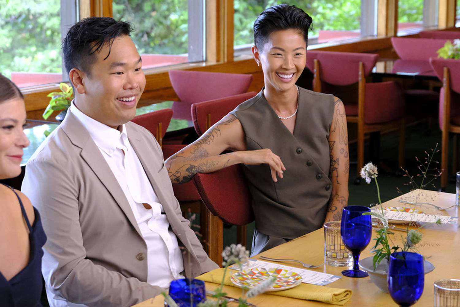 “top chef”: buddha lo takes a seat at the judges' table and two cheftestants pack up their knives and go