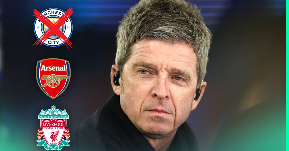 noel gallagher staggeringly tips man city title hopes to slide away as he picks winner from arsenal, liverpool