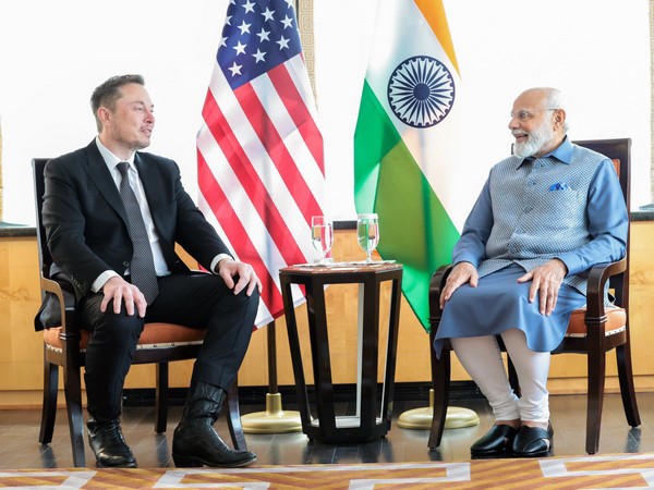 Prime Minister Narendra Modi with Tesla CEO Elon Musk in the US during his state visit in 2023 (Image: Twitter/MEA)