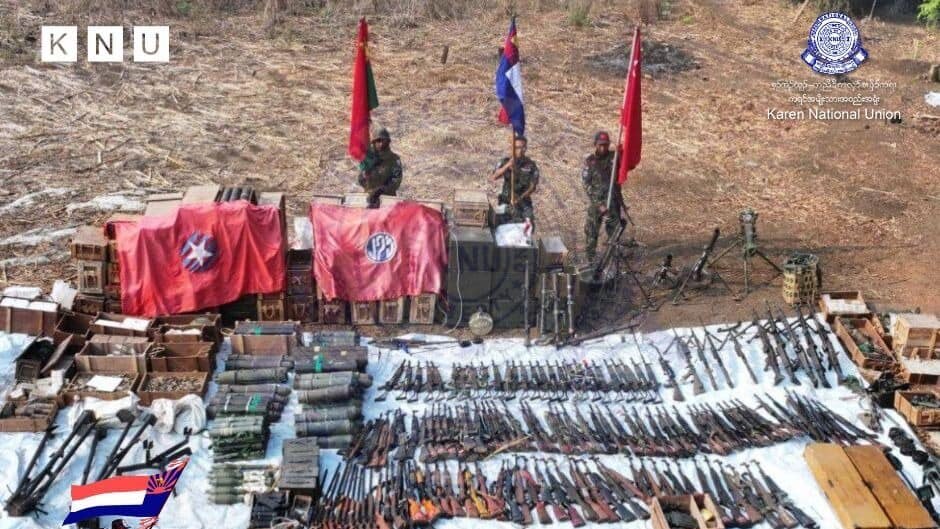 ethnic myanmar rebels and pro-democracy forces claim capture of key town on thai border