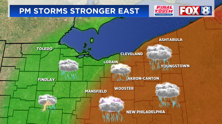 Strong storms with wind & hail: Timing