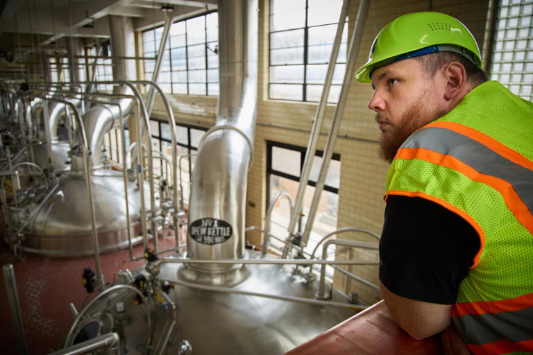 Luke Combs takes a tour of Miller Brewery in Milwaukee on April 10, 2024. The country music star is kicking off his "Growin' Up and Gettin' Old" tour in Milwaukee April 12.