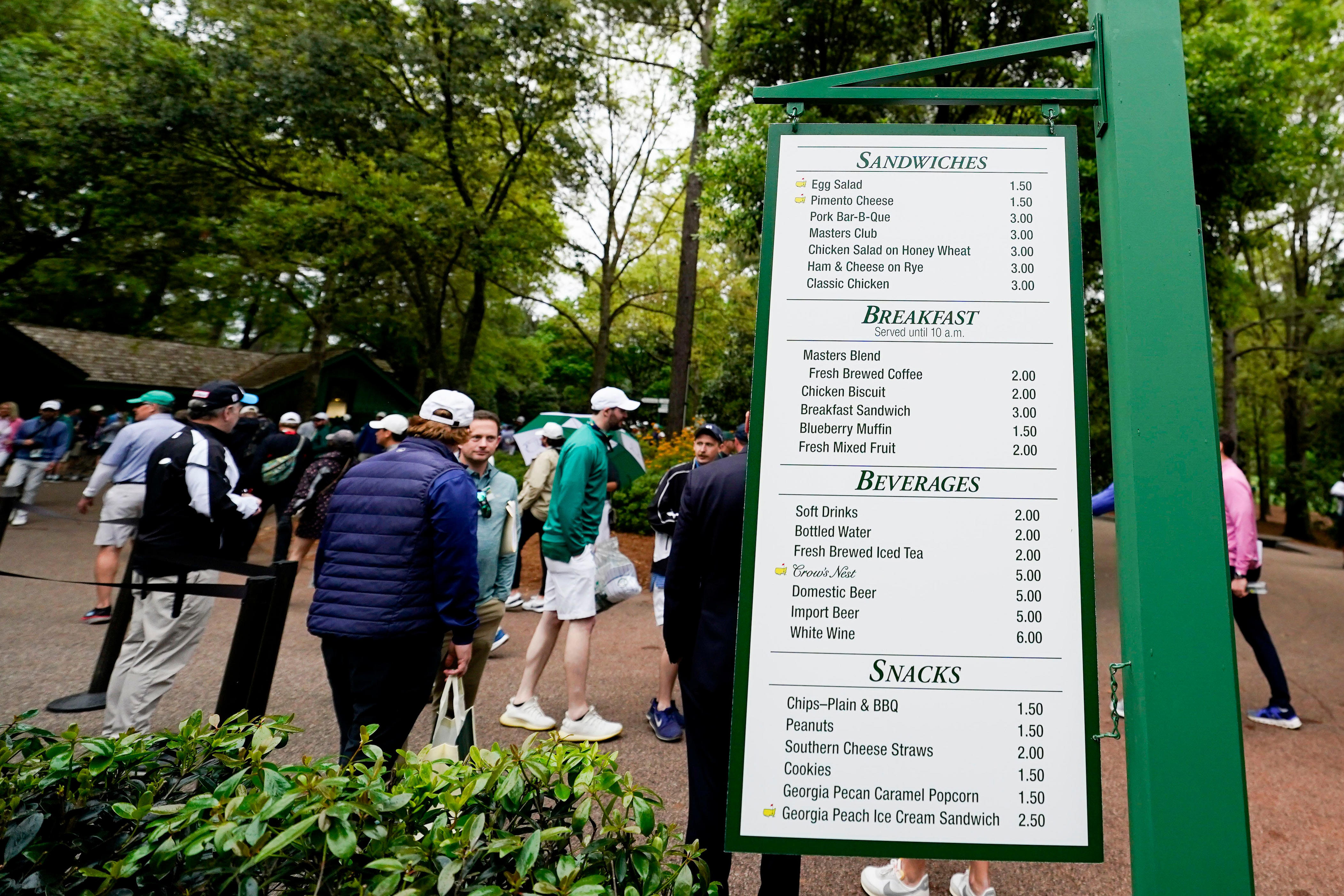 the masters food prices are the only thing impervious to inflation