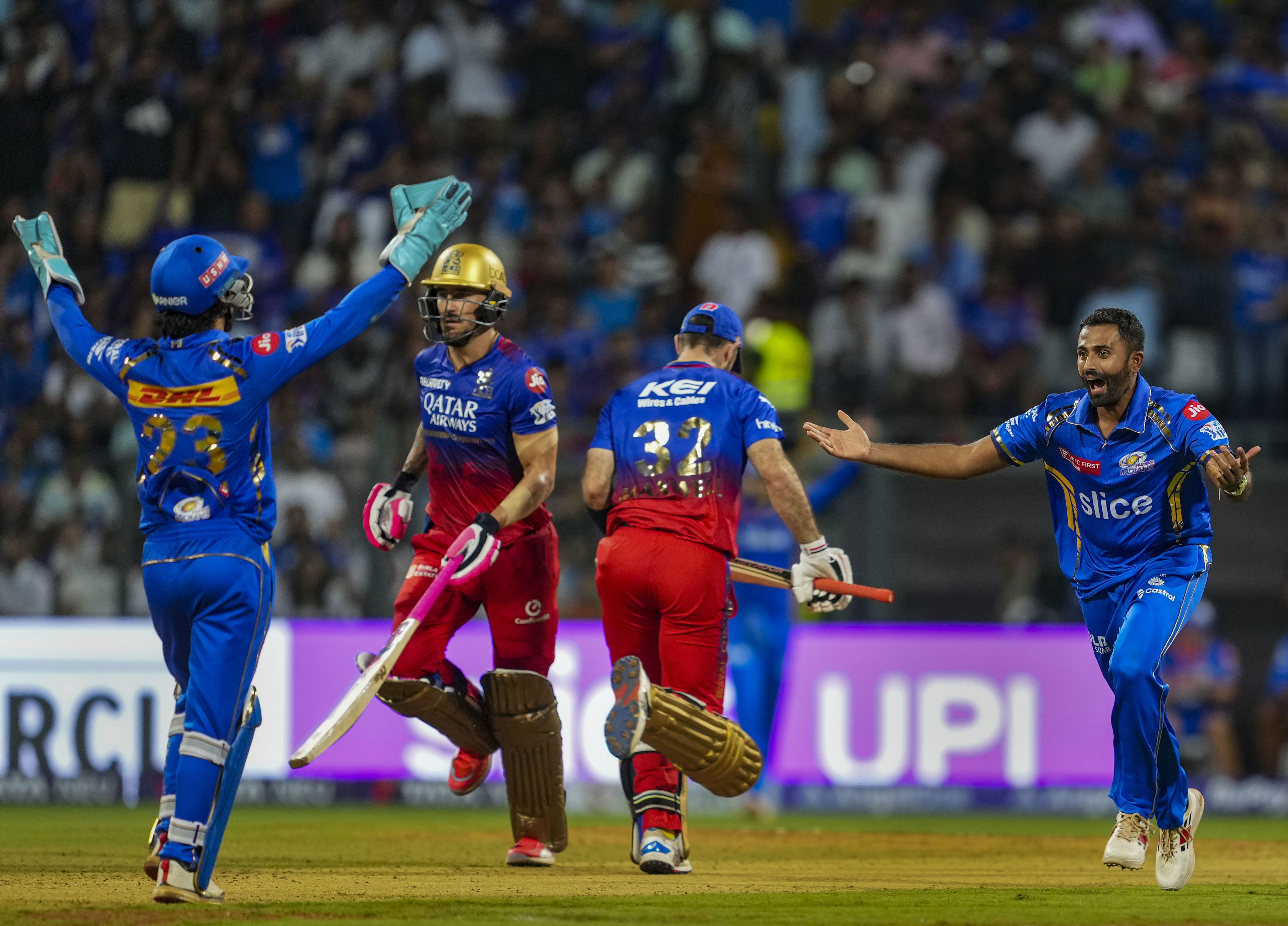 bumrah takes five-for but rcb fight back to post 196/8 in ipl