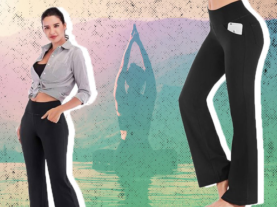 These 'extremely flattering' Amazon flared yoga pants cost under £30