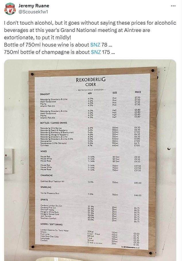 Grand National punters lash out over rip off booze prices - as it ...