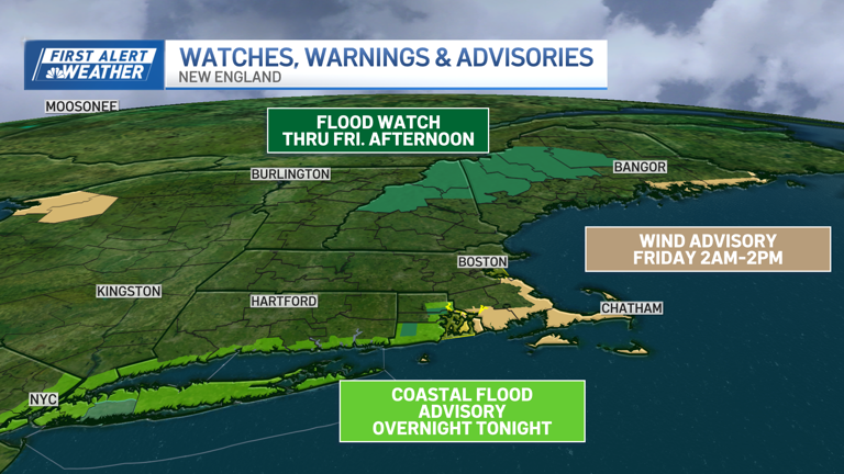 Storm system set to blast New England. Wind advisories, flood watches ...