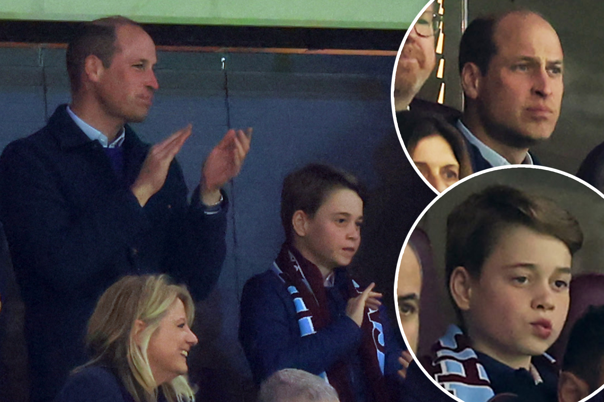 Princes William, George Cheer At Aston Villa Soccer Match After Kate ...