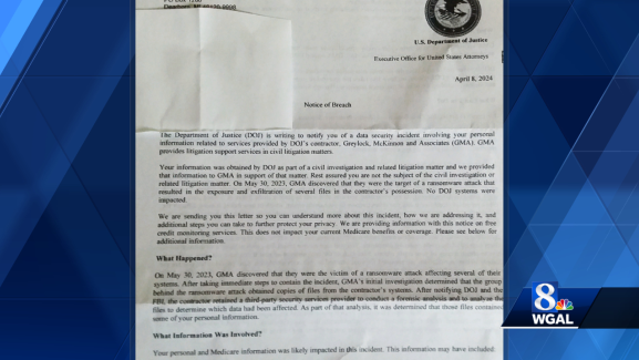 Viewers receive letter from DOJ about data breach: Is it a scam?