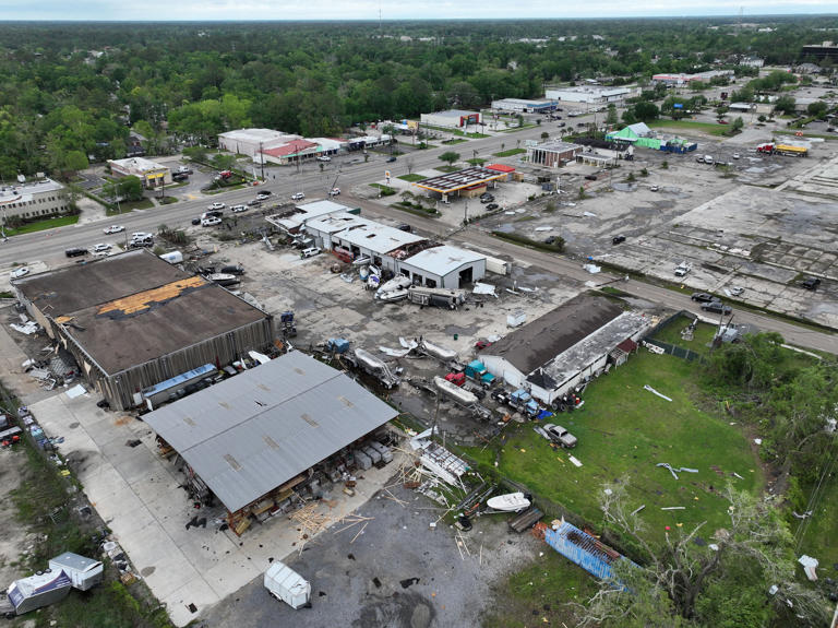 Louisiana Gov. Jeff Landry tours Slidell tornado damage