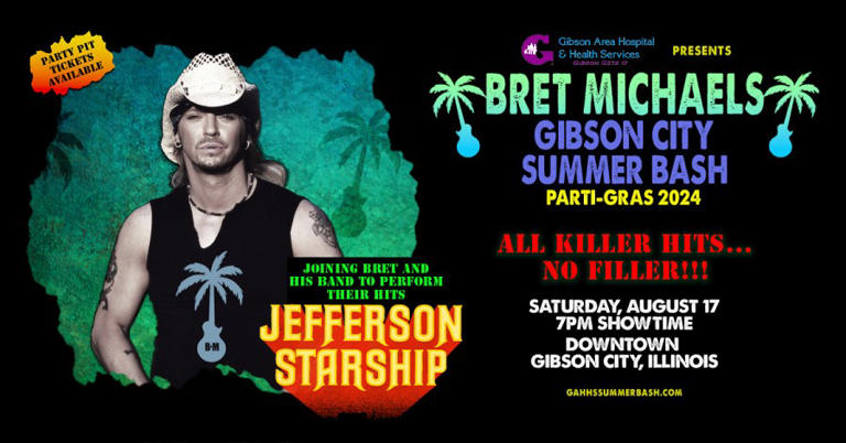 Summer Bash bringing Bret Michaels, Jefferson Starship to Gibson City