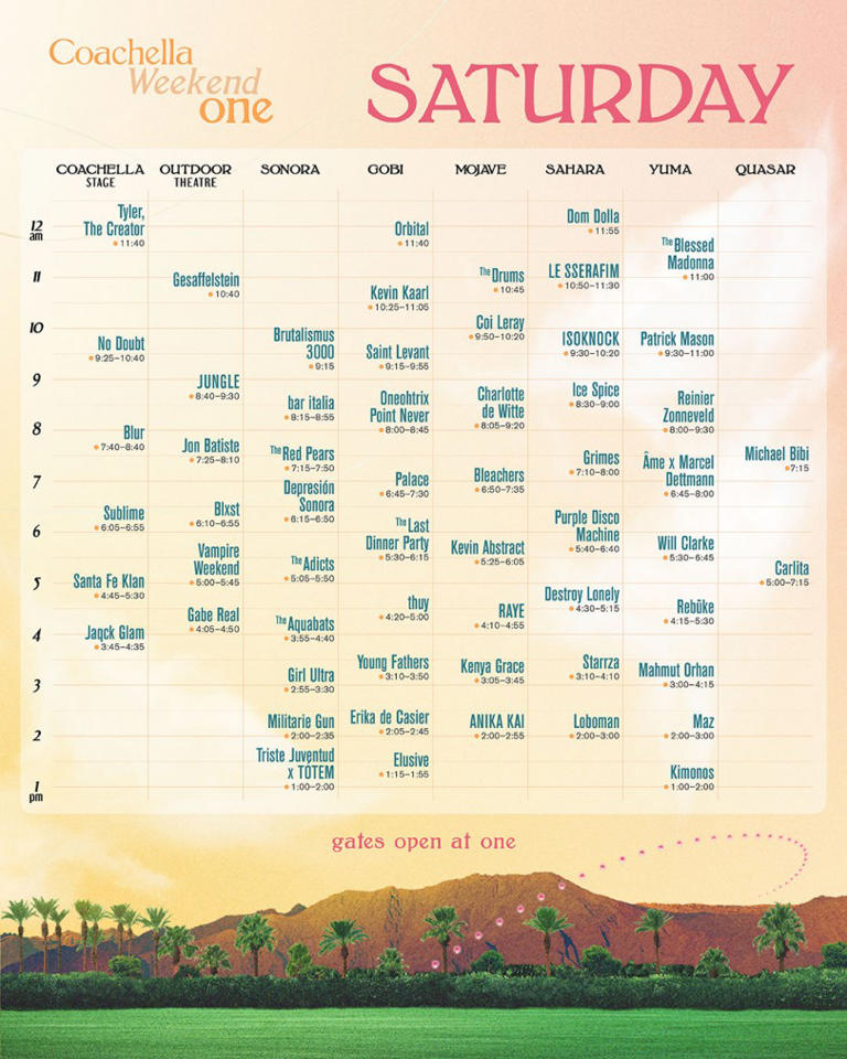 Coachella 2024 Lineup, Schedule & Set Times For Week 1: April 12 To 14