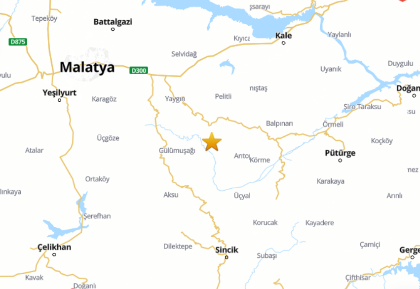 malatya'da 4,1 büyüklüğünde deprem