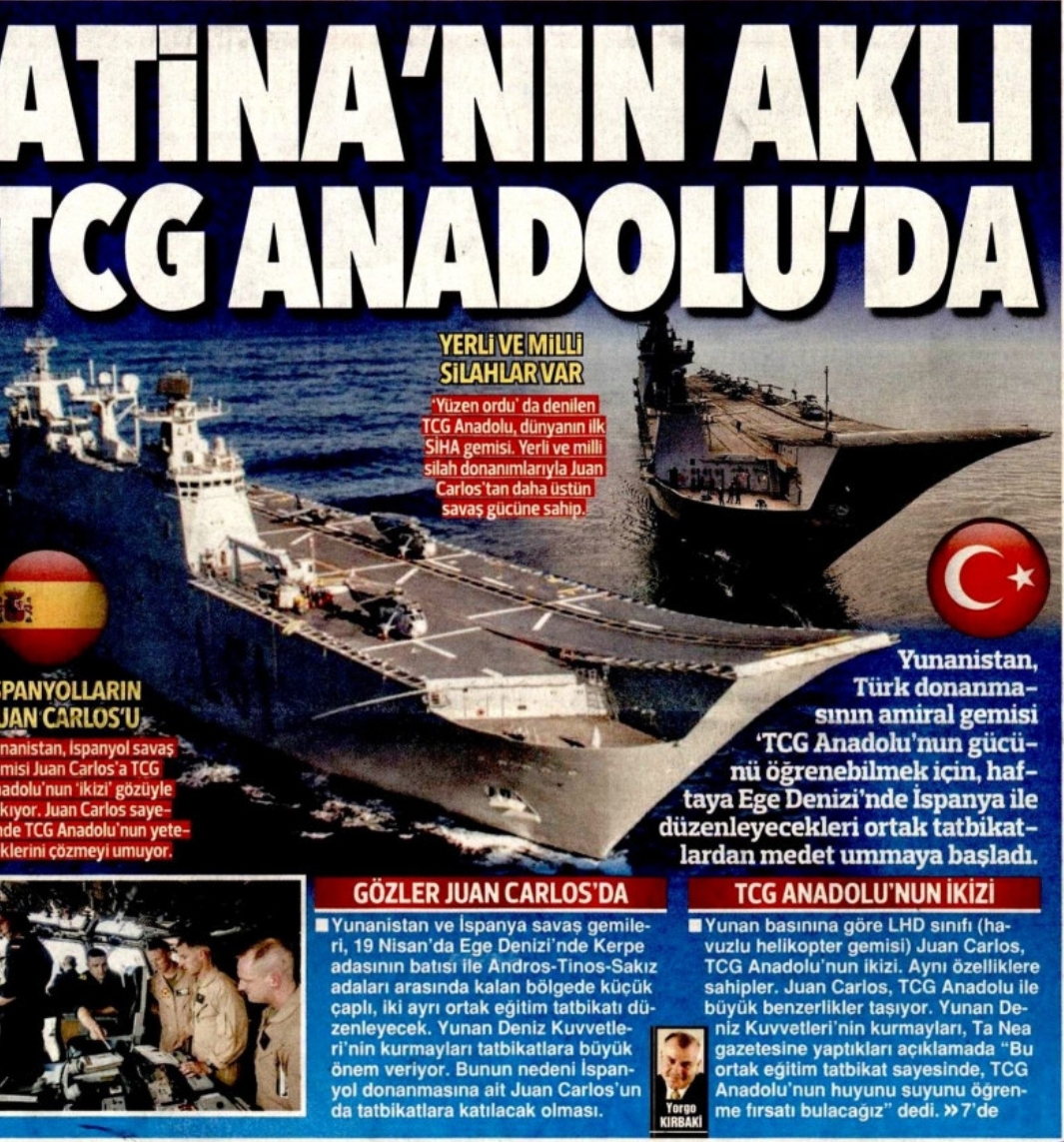 τουρκικά μμε: το μυαλό της αθήνας στο μίνι αεροπλανοφόρο tcg anadolu
