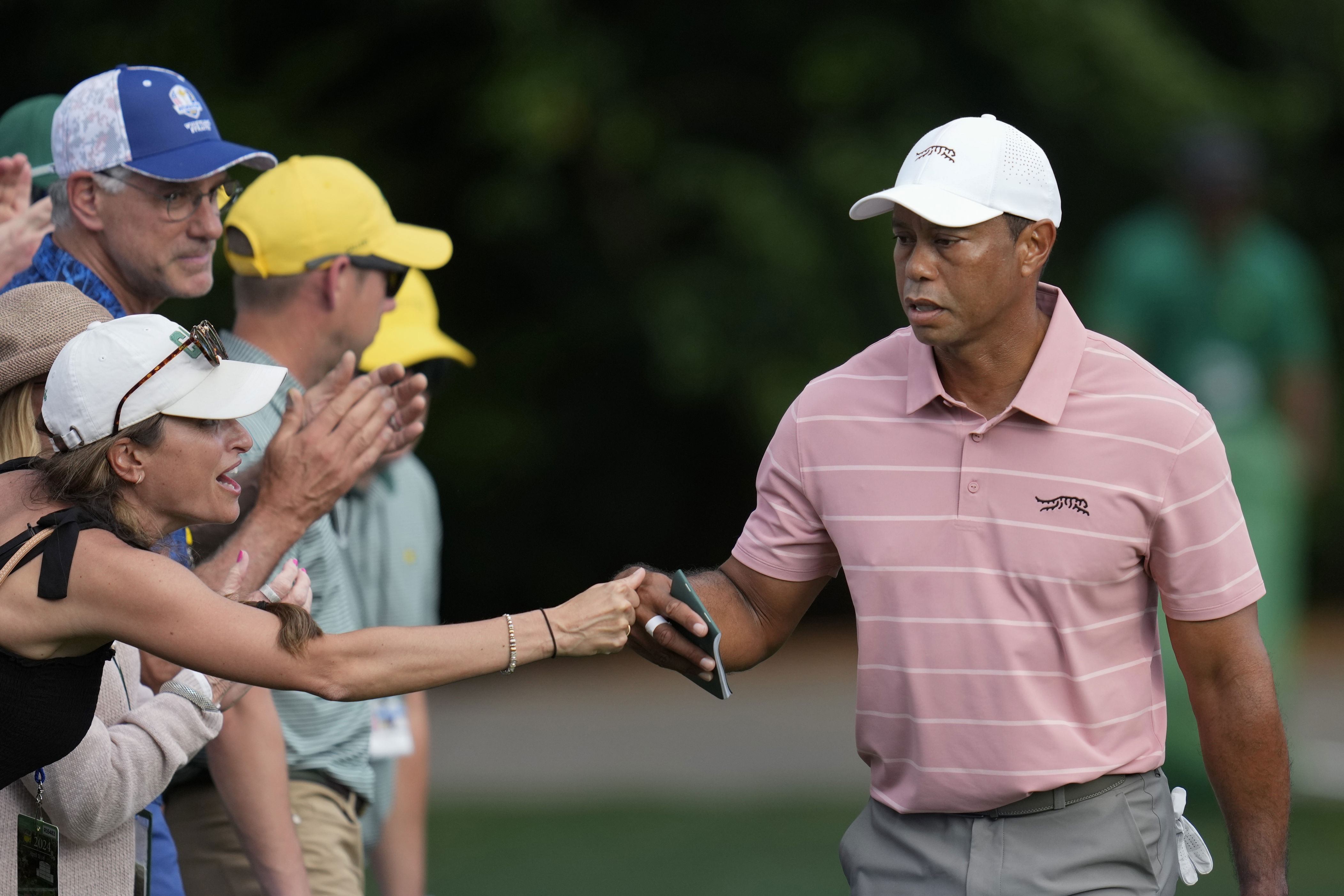 tiger shot sends crowd wild as masters record beckons