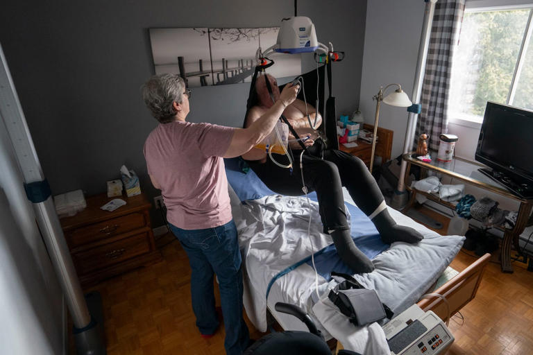 Normand Meunier had been paralyzed in his arms and legs since 2022. (Ivanoh Demers/CBC)