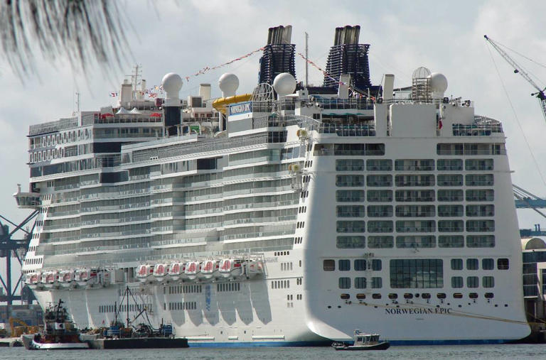 The Norwegian Epic docked at the Port of Miami in 2010.