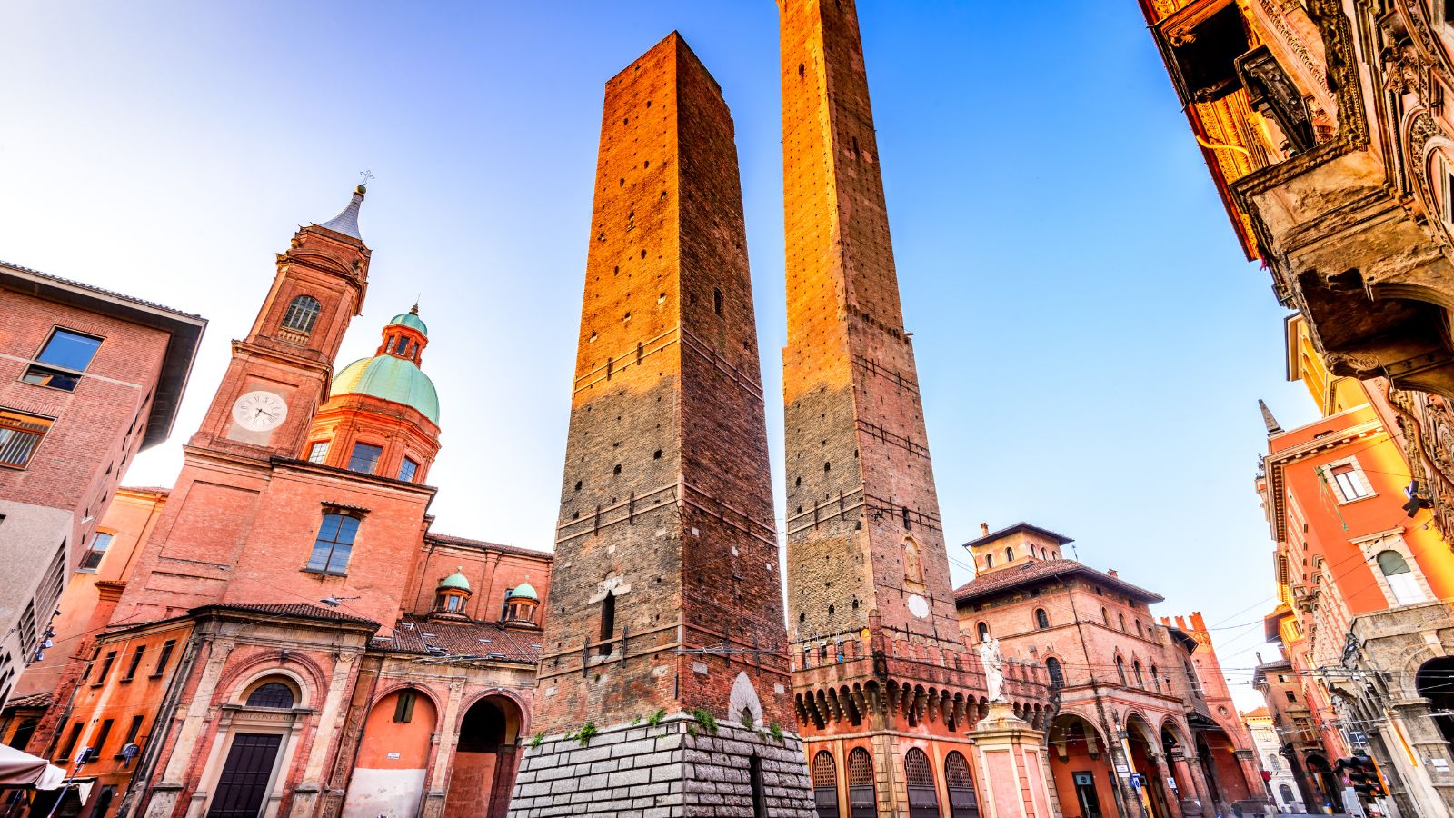 <p>You’ll find Bologna in the north of Italy. As the name suggests, it’s famous for its bolognese sauce, which you’ll want to try if you visit the city. Bologna is rich in history and has many medieval towers and the University of Bologna, which is the oldest in Europe. </p>
