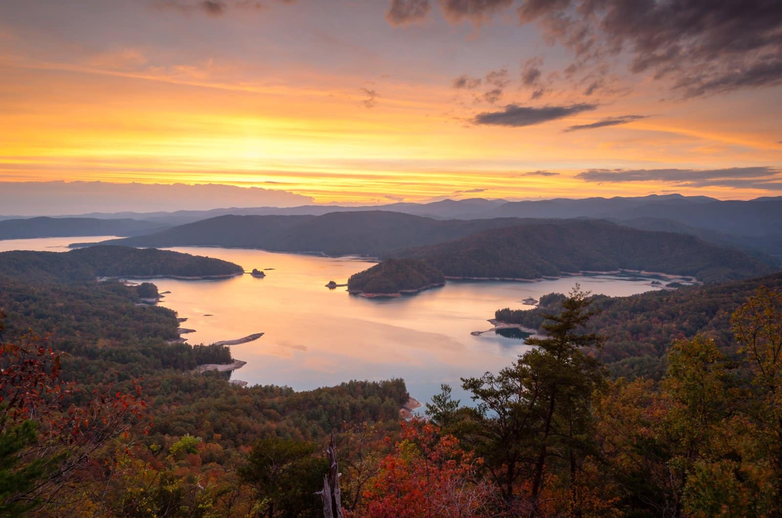 <p class="wp-caption-text">Image Credit: Shutterstock / MarkVanDykePhotography</p>  <p><span><strong>Depth:</strong> 300 feet</span> <span>Tucked away in the Appalachian Mountains, Lake Jocassee is prized for its crystal-clear waters, cascading waterfalls, and secluded coves.</span></p>