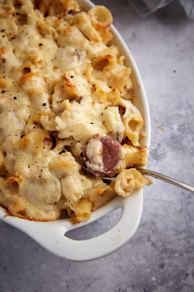 Creamy Kielbasa Mac and Cheese