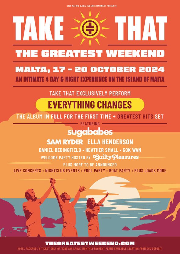 take that presents the greatest weekend in malta with sugababes, sam ryder and more