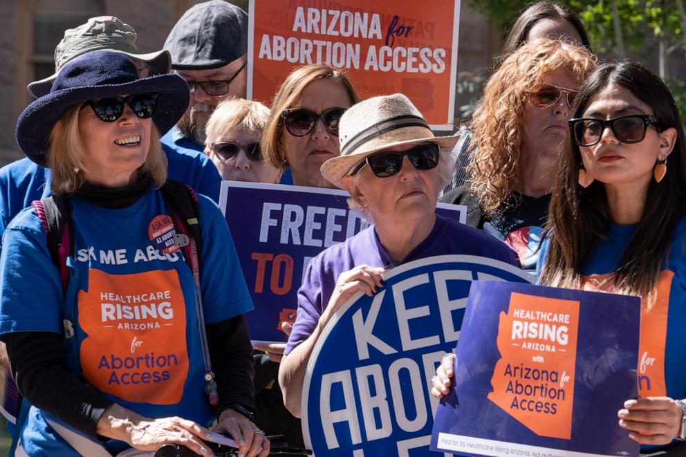 kamala harris ties trump to arizona's strict new abortion ban during campaign visit