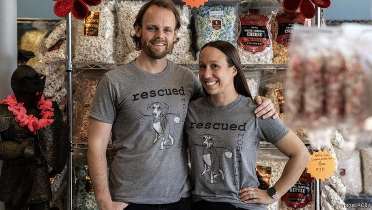 Ben and Brittany Essig will open their Rescued Roasters coffee shop in the same building as their Knight Popcorn business in Milwaukee's Jackson Park neighborhood in April.