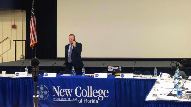 New College of Florida President Richard Corcoran took the job in February 2023. Trustees gave him a $200,000 bonus this week, saying hes met their goals overhauling the school in a more conservative direction.