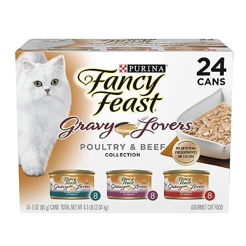 Purina Fancy Feast Gravy Lovers Poultry and Beef Gourmet Wet Cat Food ...