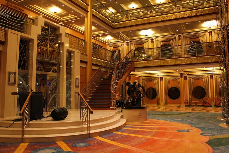 <p>Navigating a cruise ship can be daunting, but Disney makes it easier with a simple trick: <strong>look at the carpet design</strong> in the hallways. </p>  <p>An upside-down pattern indicates you're heading toward the back of the ship, while a right-side-up pattern means you're heading to the front.</p>