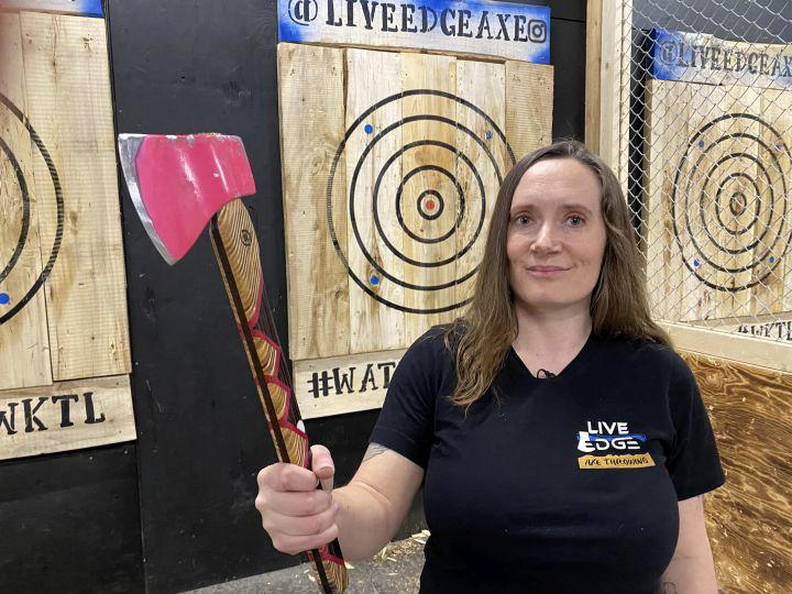 Calgary woman celebrates success in international axe-throwing