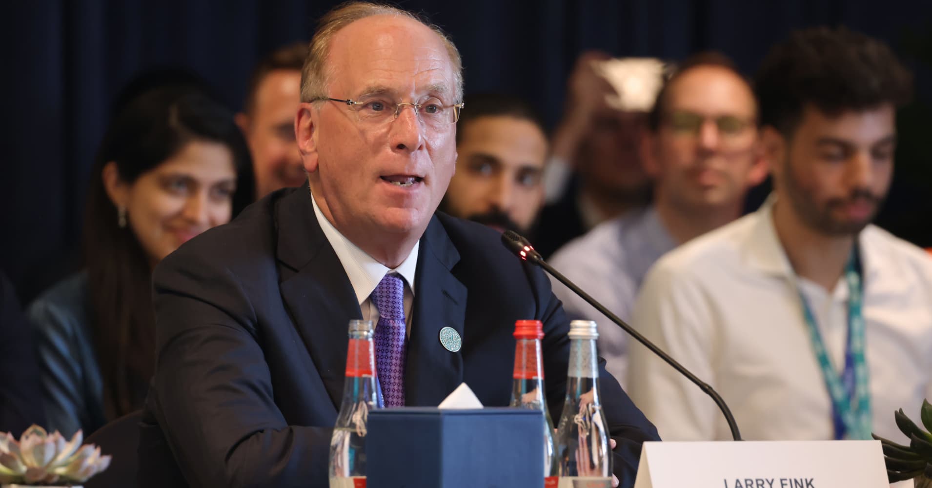 blackrock's larry fink sees fed cutting rates twice this year but missing 2% inflation goal