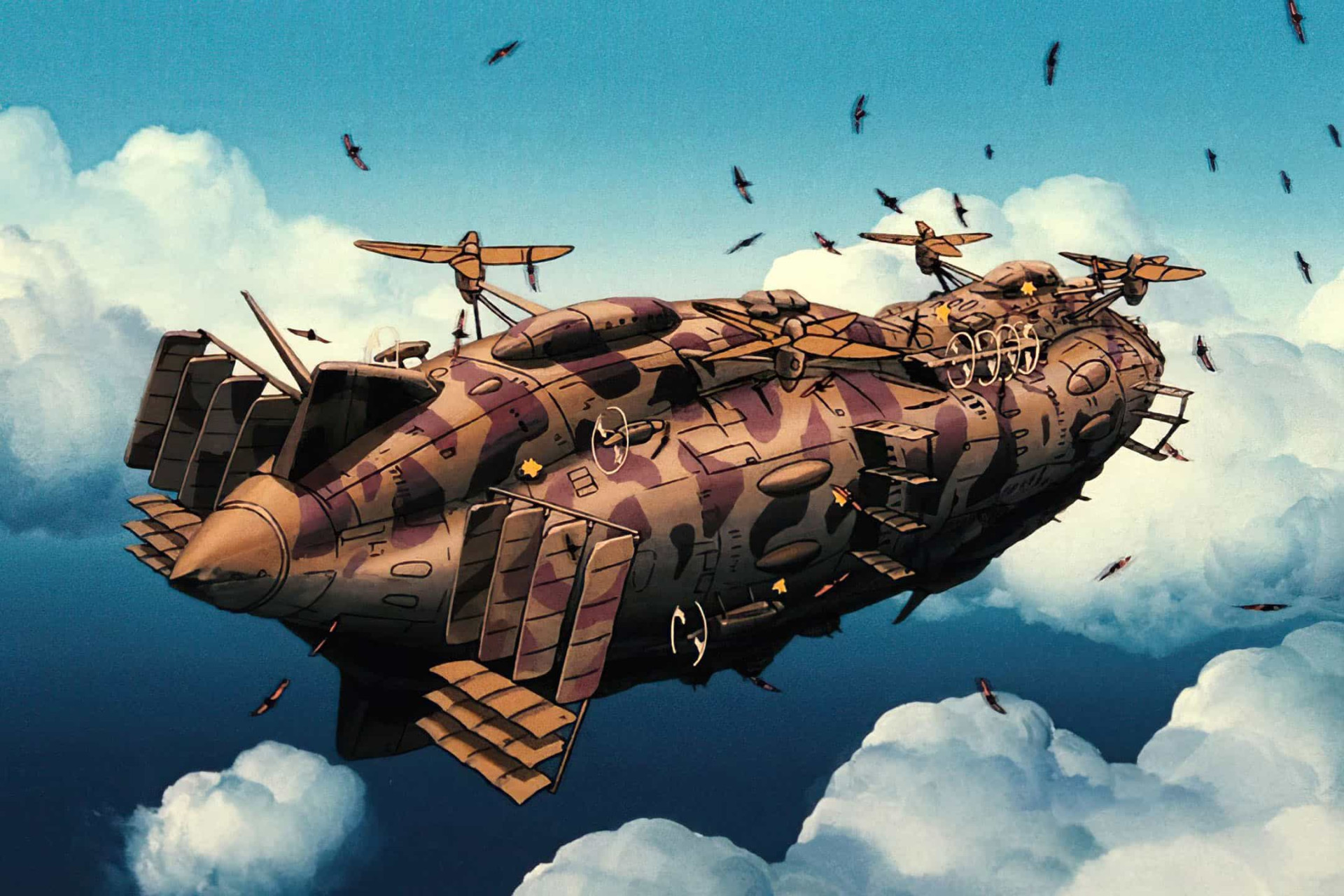 <p>Réalisé en 1986 par Hayao Miyzaki, "Le Château dans le ciel" est l'un des premiers films à avoir fait décoller le studio. Aujourd'hui, il est toujours considéré comme l'un des plus grands exploits dessiné à la main, et comme une œuvre phare du genre steampunk.</p><p><a href="https://www.msn.com/fr-fr/community/channel/vid-7xx8mnucu55yw63we9va2gwr7uihbxwc68fxqp25x6tg4ftibpra?cvid=94631541bc0f4f89bfd59158d696ad7e">Suivez-nous et accédez tous les jours à du contenu exclusif</a></p>