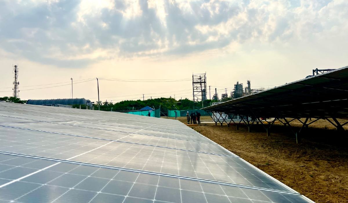 refinería de cartagena, de ecopetrol, inauguró su primera granja solar de 22,1 mw