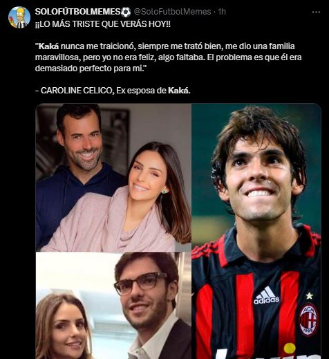 se hizo viral: la revelación de la ex esposa de kaká sobre el motivo de su separación