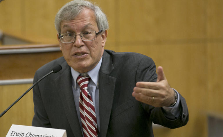 Erwin Chemerinsky, dean of the UC Berkeley law school, on Tuesday, Oct. 3, 2017, in Sacramento, Calif. Chemerinsky’s wife, Berkeley law professor Catherine Fisk, got into a physical confrontation with a law student during a dinner at the couple’s home on Tuesday. 