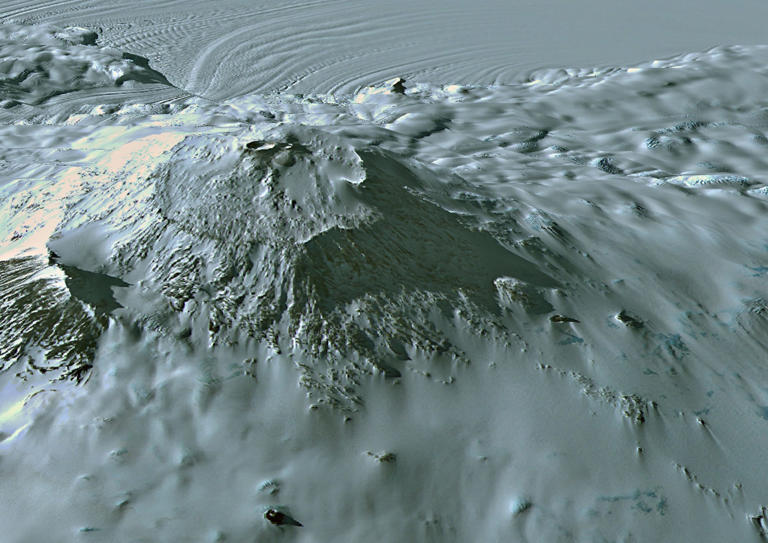 3D satelittle image of Erebus (Credits: Planet Observer/UIG/REX/Shutterstock)