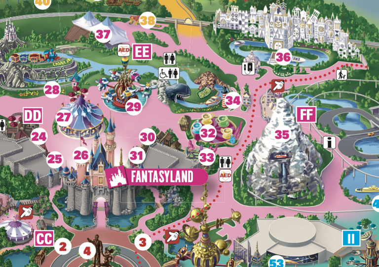 Disneyland Park Map - Disneyland Resort