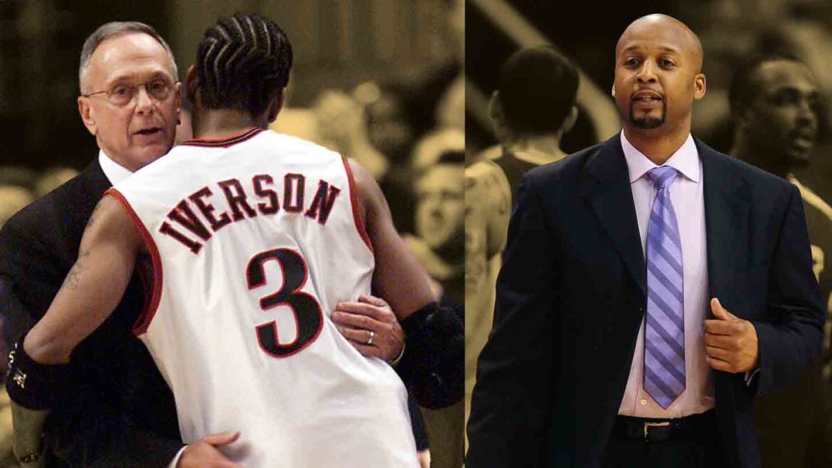 “he would dribble around for 20 seconds and then throw you a grenade” - brian shaw explains larry brown’s decision to move allen iverson from point guard to shooting guard
