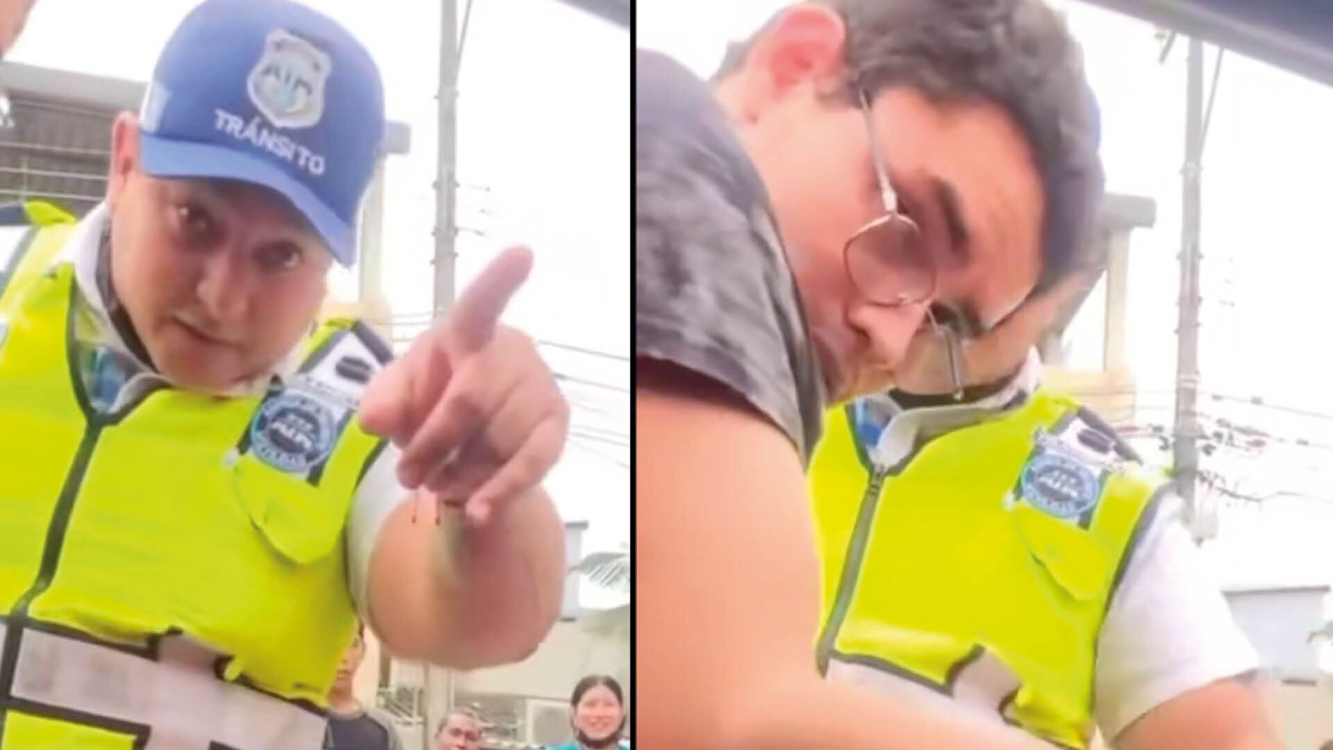“no me estés pegando en la nuca”: agente de la atm protagonizó pelea con un conductor en plena vía pública