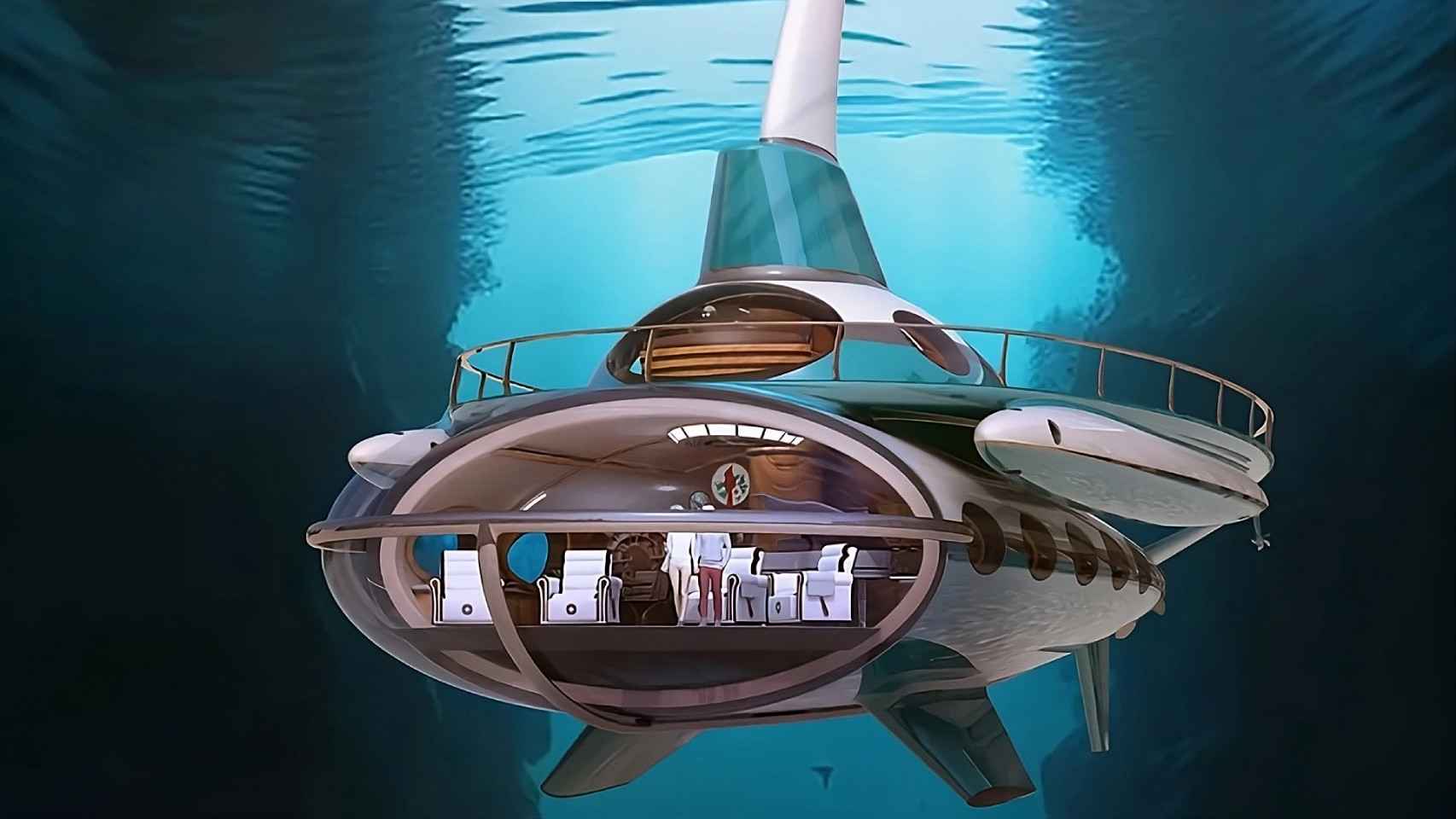 así es el impresionante yate submarino para navegar a 100 metros de profundidad y con 10.000 km de autonomía