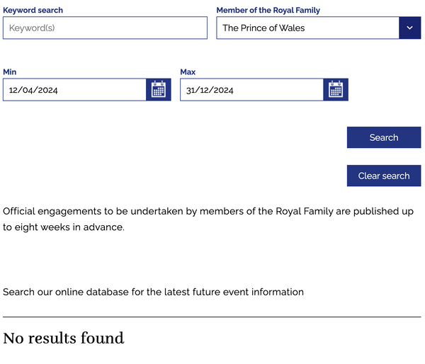 Fact Check: Post Claims Prince William Has No Engagements Scheduled in 2024. Here's What We Found