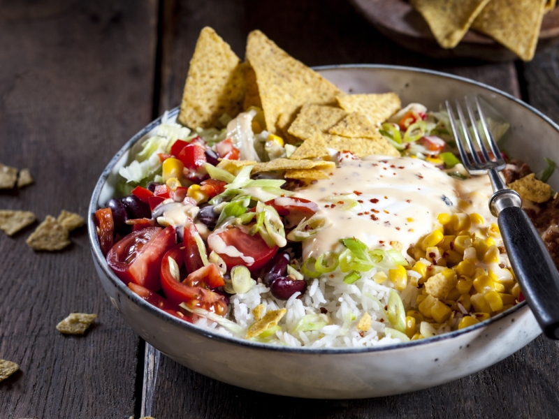 Rezept: Würzige Burrito Bowl mit Hackfleisch