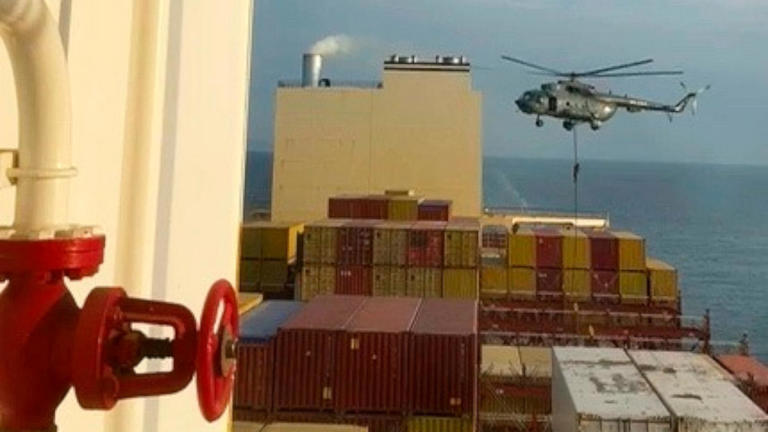 Israel-Gaza live updates: Iran seizes Israeli-linked ship in Strait of Hormuz