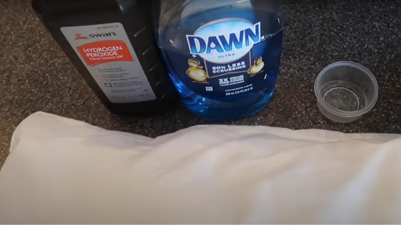 spot clean yellow pillow stains with two household essentials