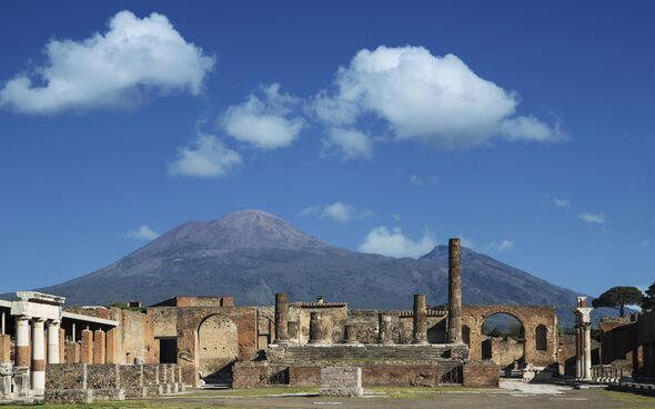 Vulcan Vesuvio and Pompei ruins, the Forum