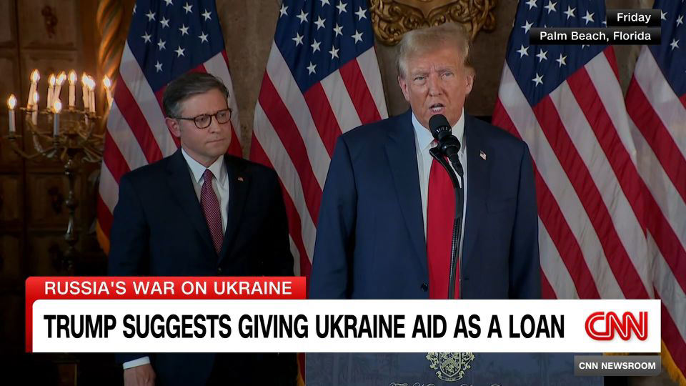 Trump suggests making aid to Ukraine a loan